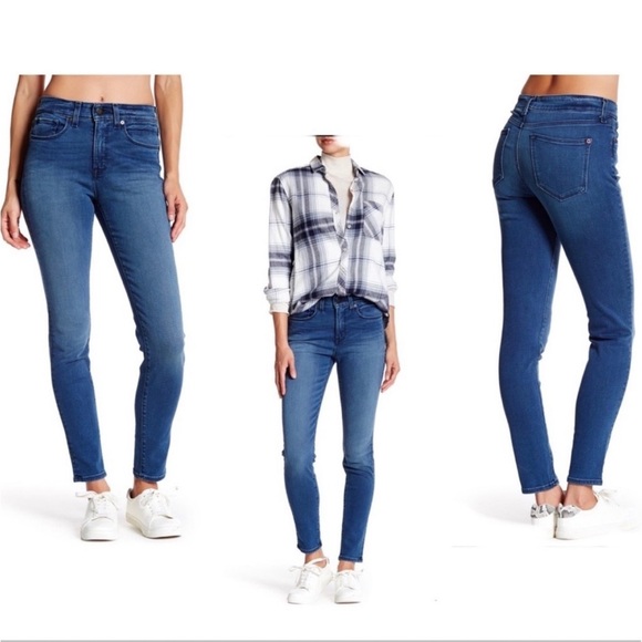 Spanx 5 Pocket Skinny Jeans 28 high waisted stretch casual designer medium wash - Picture 1 of 9